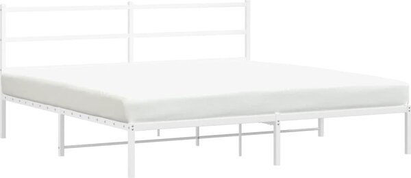 VidaXL Kovový rám postele s čelem 180 x 200 cm [355369] Barva: Černá