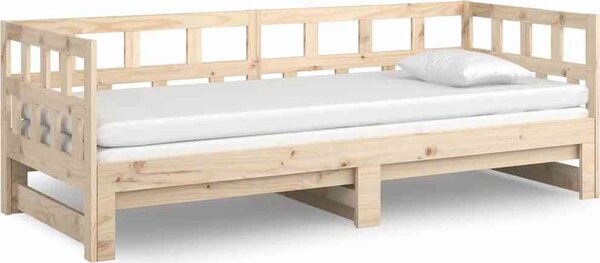 VidaXL Výsuvná postel masivní borovice 2x (80 x 200) cm [820229] Barva: Přírodní