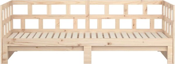 VidaXL Výsuvná postel masivní borovice 2x (80 x 200) cm [820229] Barva: Přírodní