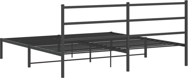 VidaXL Kovový rám postele s čelem 180 x 200 cm [355369] Barva: Černá