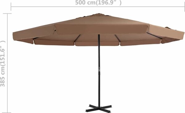 VidaXL Zahradní slunečník s přenosným stojanem [276324] Barva: antracitová