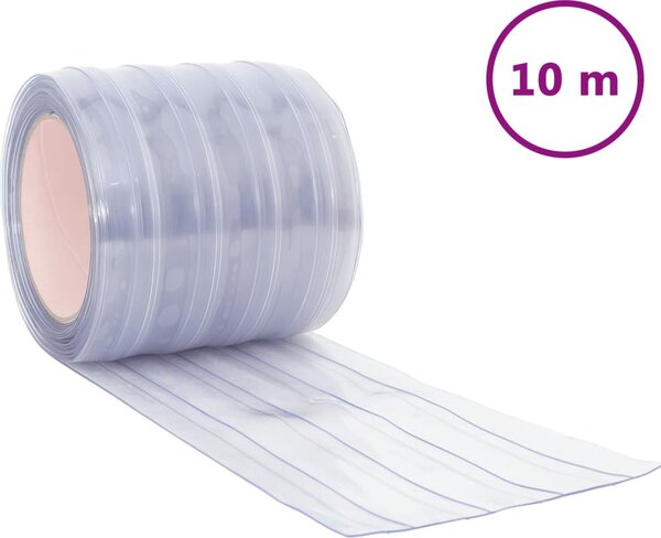 VidaXL Závěs do dveří 200 mm x 1,6 mm 10 m PVC [153860] Barva: transparentní
