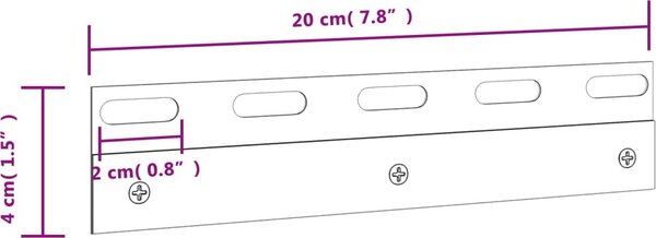 VidaXL Spojovací destičky 6 ks stříbrné 20 cm nerezová ocel [153876]