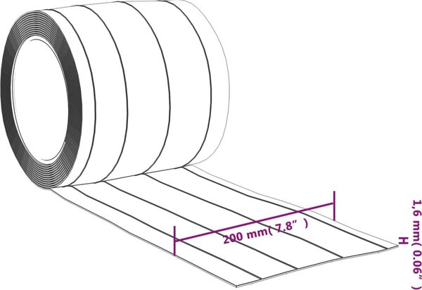 VidaXL Závěs do dveří 200 mm x 1,6 mm 10 m PVC [153860] Barva: transparentní