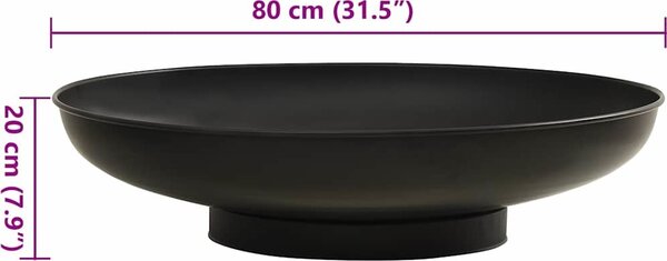 VidaXL Přenosné ohniště 80 cm ocel [313345] Barva: Hnědá