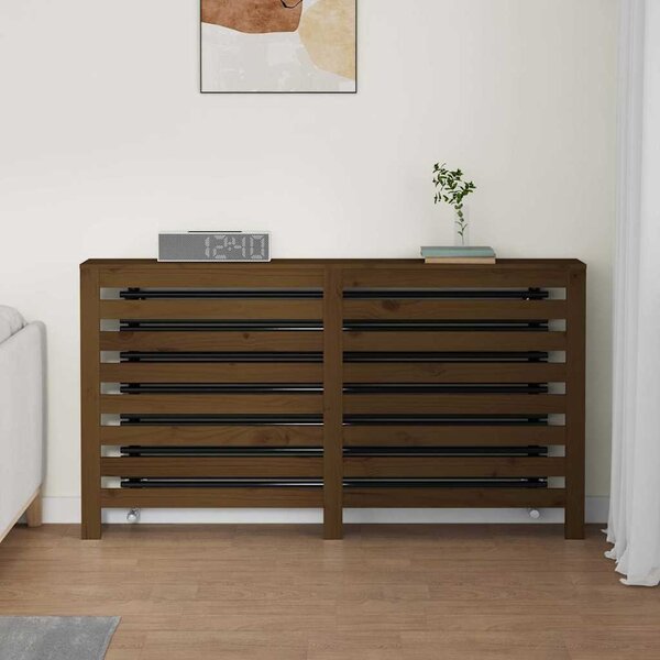 VidaXL Kryt na radiátor 153 x 19 x 84 cm masivní borové dřevo [822604] Barva: Bílá
