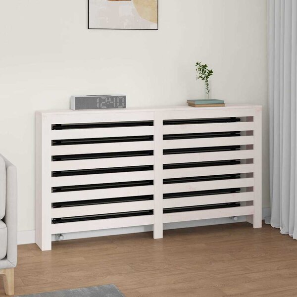 VidaXL Kryt na radiátor 153 x 19 x 84 cm masivní borové dřevo [822604] Barva: Bílá