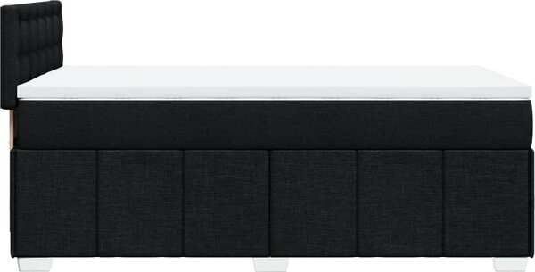 VidaXL Box spring postel s matrací 100 x 200 cm textil [3286999] Barva: Černá