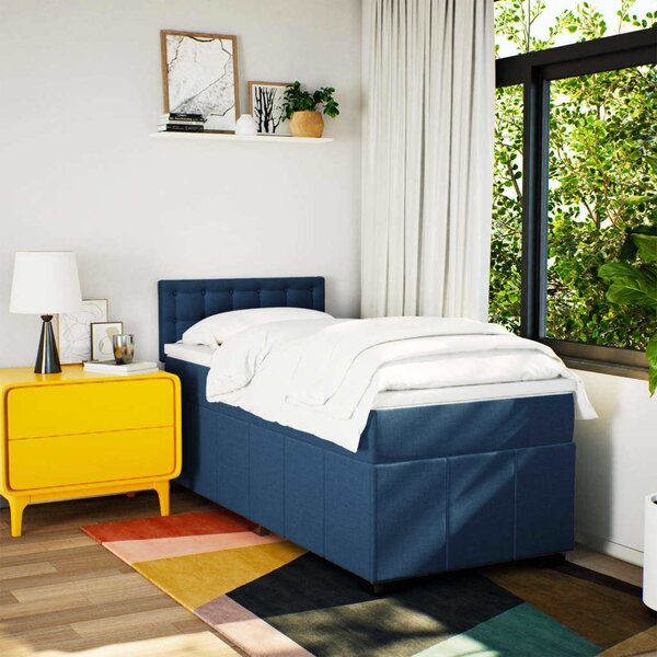 VidaXL Box spring postel s matrací 100 x 200 cm textil [3286999] Barva: Černá