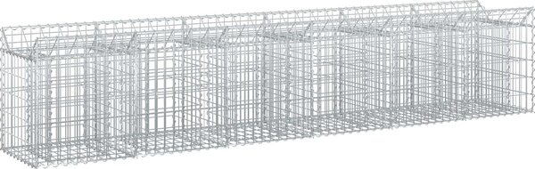 VidaXL Gabionový vyvýšený záhon 2 ks 300 x 50 x 60 cm Pozinkovaná ocel [3422216]