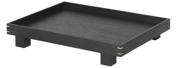 Ferm Living Dřevěný tác Bon small, stained black