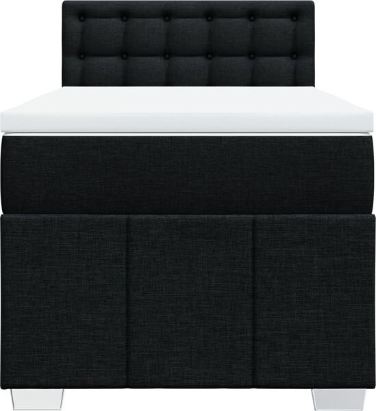 VidaXL Box spring postel s matrací 100 x 200 cm textil [3286999] Barva: Černá
