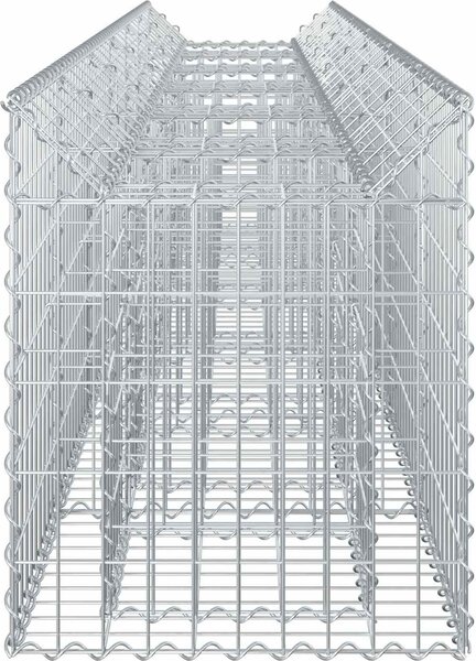 VidaXL Gabionový vyvýšený záhon 2 ks 300 x 50 x 60 cm Pozinkovaná ocel [3422216]