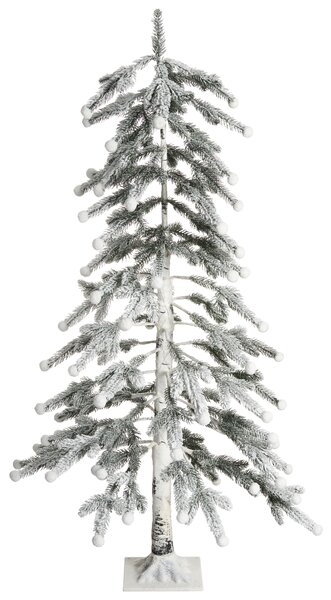 Venkovní dekorace LED HASSLAN 125 cm Vánoční stromek Bílá