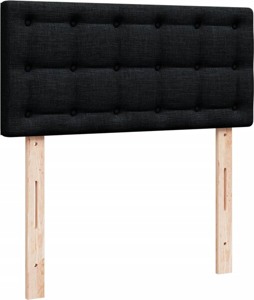VidaXL Box spring postel s matrací 100 x 200 cm textil [3286999] Barva: Černá
