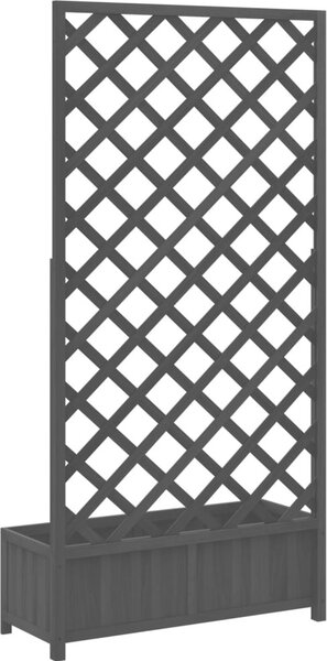 VidaXL Květináč s mřížkou 90 x 35 x 180 cm masivní jedlové dřevo [365481] Barva: Šedá