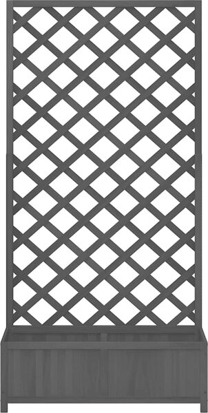 VidaXL Květináč s mřížkou 90 x 35 x 180 cm masivní jedlové dřevo [365481] Barva: Šedá