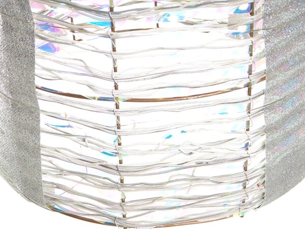 Sada 3 vánočních dekorací LED JULSO Vánoční dárky 20/25/30 cm Stříbrná
