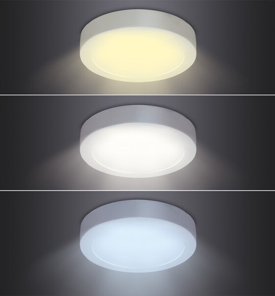 Solight WD172 - LED Stropní svítidlo 18W/230V 3000/4000/6000K pr. 22,5 cm bílá