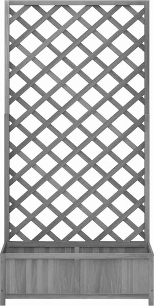 VidaXL Květináč s mřížkou 90 x 35 x 180 cm masivní jedlové dřevo [365481] Barva: Šedá