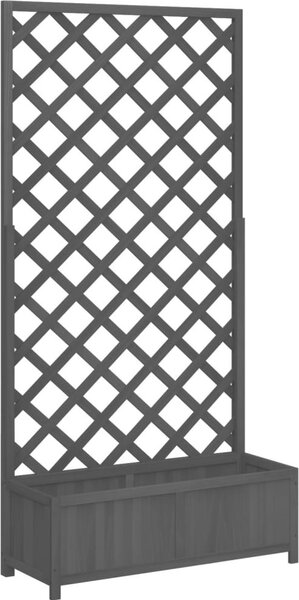 VidaXL Květináč s mřížkou 90 x 35 x 180 cm masivní jedlové dřevo [365481] Barva: Šedá
