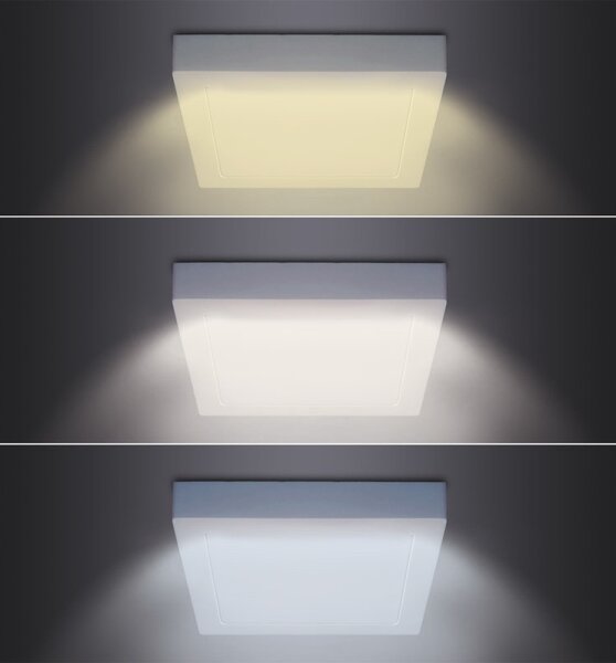 Solight WD171 - LED Stropní svítidlo LED/12W/230V 3000/4000/6000K 17x17 cm bílá