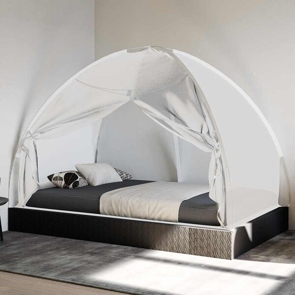 VidaXL Moskytiéra Mongolia s dvířky 220 síťovina 200x120x130 cm [4010042] Barva: Černá