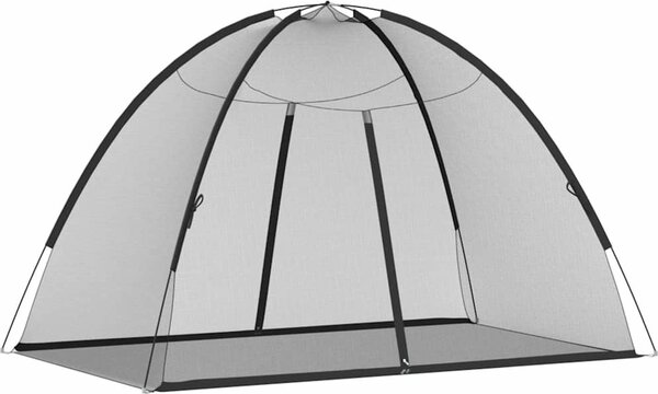 VidaXL Moskytiéra Mongolia s dvířky 220 síťovina 200x120x130 cm [4010042] Barva: Černá