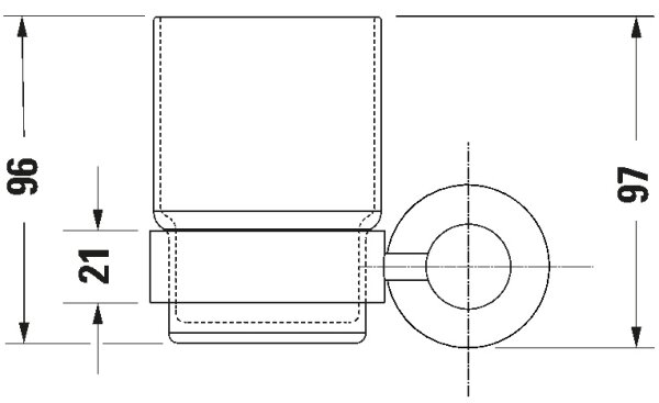 Duravit 99194600 - Nástěnný stojánek na zubní kartáčky D-CODE levá matná černá