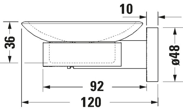 Duravit 99181000 - Nástěnná mýdlenka D-CODE pravá lesklý chrom