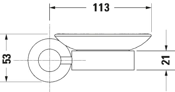 Duravit 99181000 - Nástěnná mýdlenka D-CODE pravá lesklý chrom
