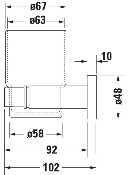 Duravit 99194600 - Nástěnný stojánek na zubní kartáčky D-CODE levá matná černá