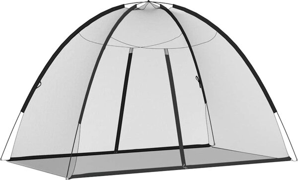 VidaXL Moskytiéra Mongolia s dvířky 220 síťovina 200x120x130 cm [4010042] Barva: Černá