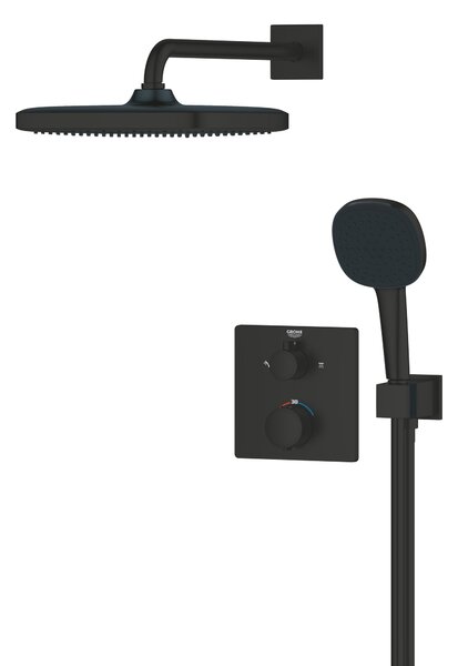 Grohe Vitalio Comfort sprchová sada pod omítku s termostatem s dešťovou sprchou černá 348822430
