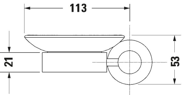 Duravit 99174600 - Nástěnná mýdlenka D-CODE levá matná černá