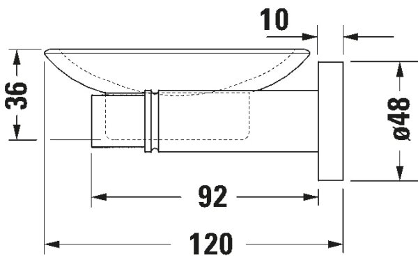 Duravit 99174600 - Nástěnná mýdlenka D-CODE levá matná černá