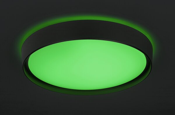 Rabalux 3146 Achilles LED Stropní svítidlo s ovladačem | RGB | Variabilní | Stmívatelné | 40W | Černá - r-3146