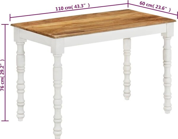 VidaXL Jídelní stůl 110 x 60 x 75 cm masivní mangovníkové dřevo [337839]