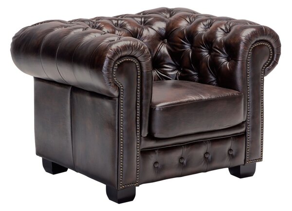 Hosana Home Kožené křeslo Chesterfield Edinburgh