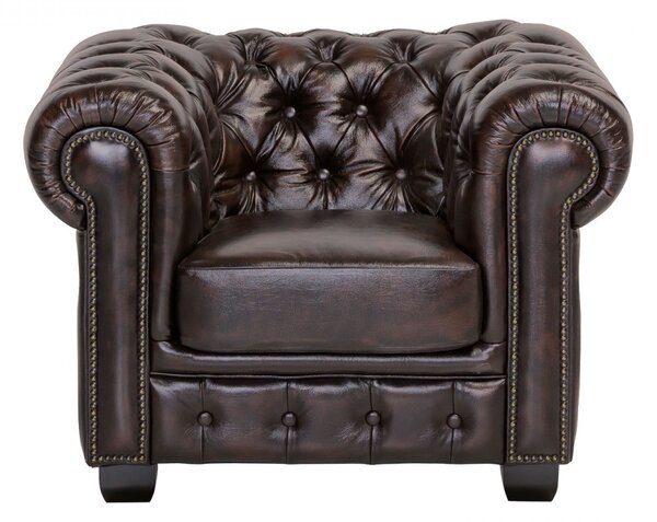 Hosana Home Kožené křeslo Chesterfield Edinburgh