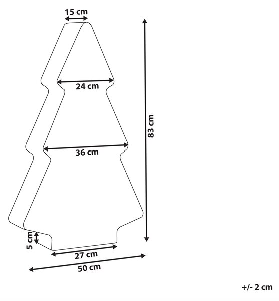 Venkovní stojací LED lampa FINNAN 83 cm Vánoční stromek Bílá