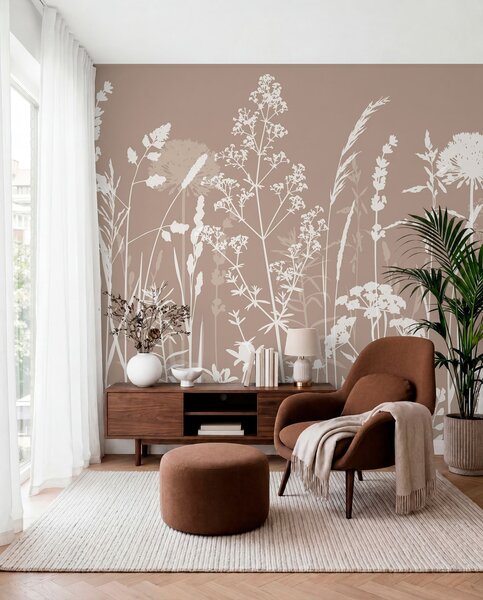 Fototapety Minimalismus jemných polních rostlin a květin, Fototapety příroda, w01270v3 : uwalls.cz
