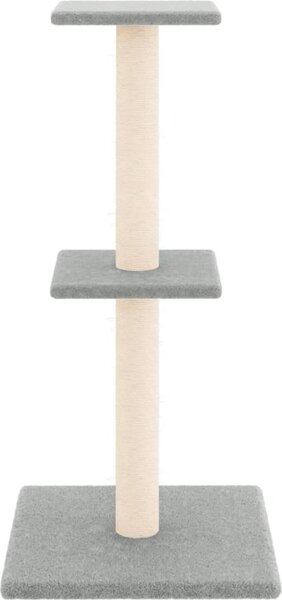 VidaXL Škrabadlo pro kočky se sisalovými sloupky 73 cm [172035] Barva: světle šedá