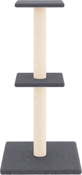 VidaXL Škrabadlo pro kočky se sisalovými sloupky 73 cm [172035] Barva: světle šedá