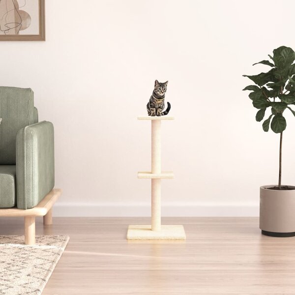 VidaXL Škrabadlo pro kočky se sisalovými sloupky 73 cm [172035] Barva: světle šedá