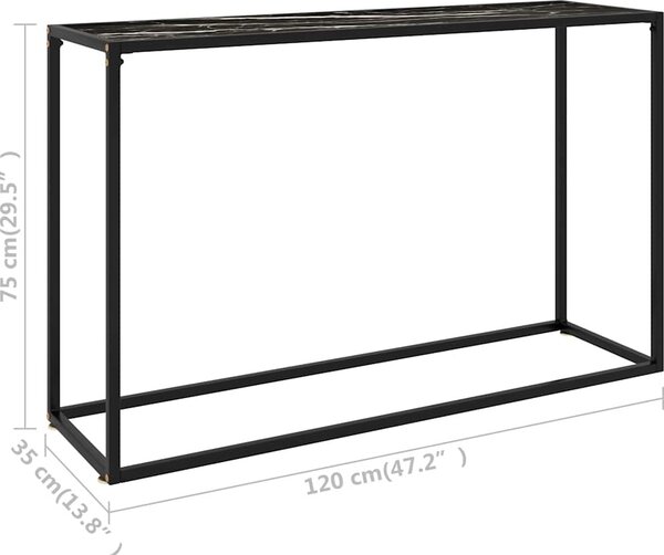 VidaXL Konzolový stolek 120 x 35 x 75 cm tvrzené sklo [322816] Barva: transparentní