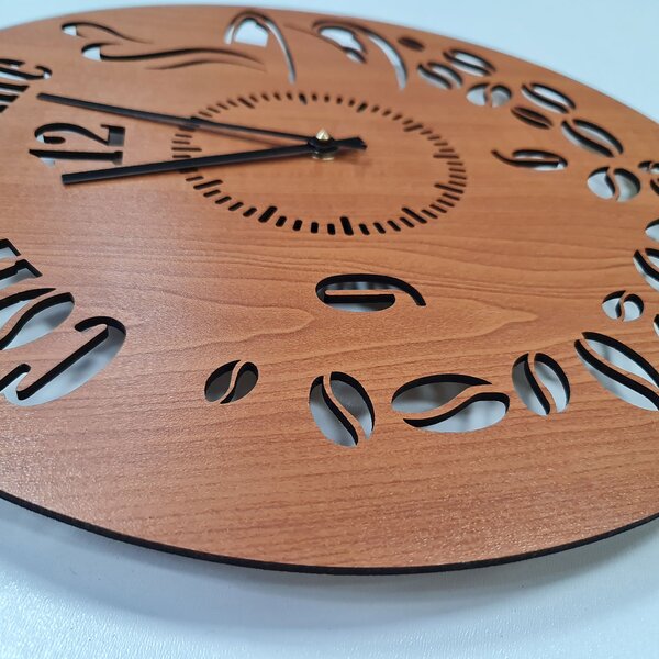 Nástěnné hodiny COFFEE TIME Zvolte barvu dekoru: Černá | Velikost hodin: 35x35