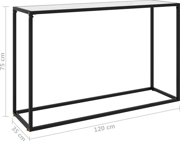 VidaXL Konzolový stolek 120 x 35 x 75 cm tvrzené sklo [322816] Barva: transparentní