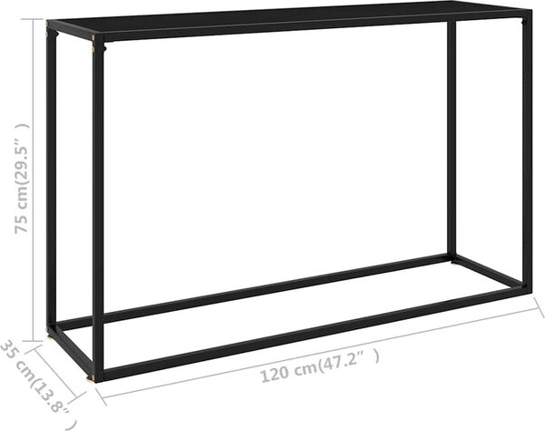 VidaXL Konzolový stolek 120 x 35 x 75 cm tvrzené sklo [322816] Barva: transparentní
