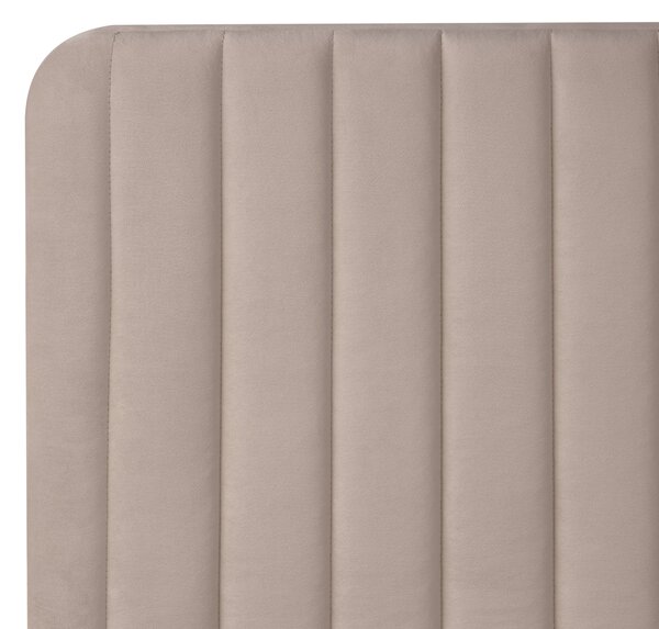 Postel Umělý samet LUNAN 120 x 200 cm Taupe